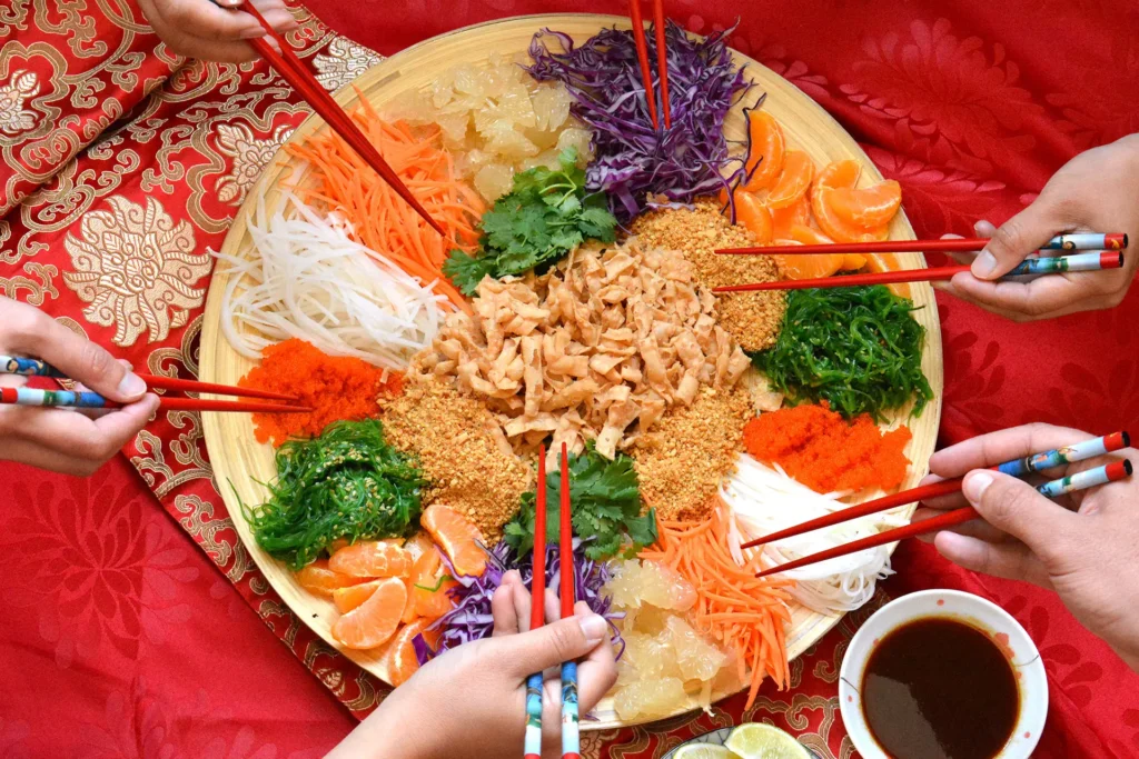 longevity, healthspan, Singapore, Asia, Chinese New Year, lo hei, salad toss, yu sheng